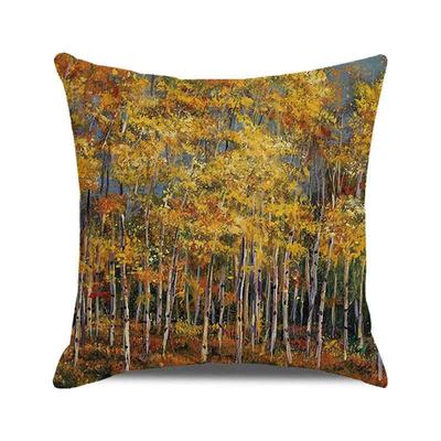 Office Sofa Car Cushion Cover Luxury Home Decor Pillow Cover Autumn Forest Leaves Pattern