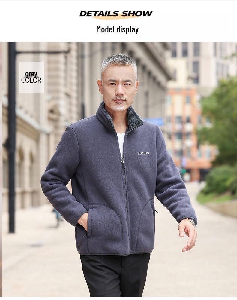 Luomon Men's Plus-Size Warm Fleece Winter Jacket
