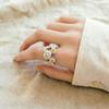 VENTFILLE 925 Sterling Silver Retro Flower Bow Ring For Women Ethereal Aura Temperament Party Gift Jewelry Luxury Dropshipping