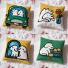 Cute MatsuiS Cushion Cover Premium Comfort Reversible Pillow Cove -Two In One Design for Any Room & Car Interior
