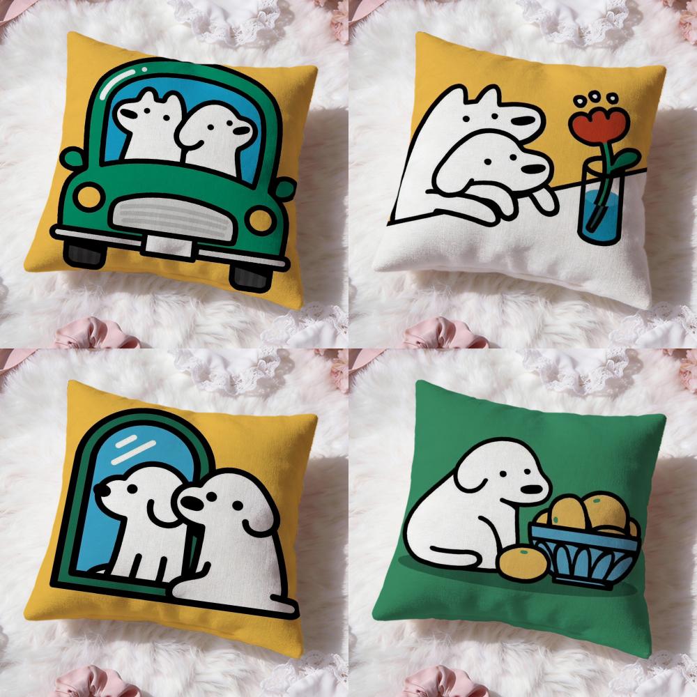 Cute MatsuiS Cushion Cover Premium Comfort Reversible Pillow Cove -Two In One Design for Any Room & Car Interior