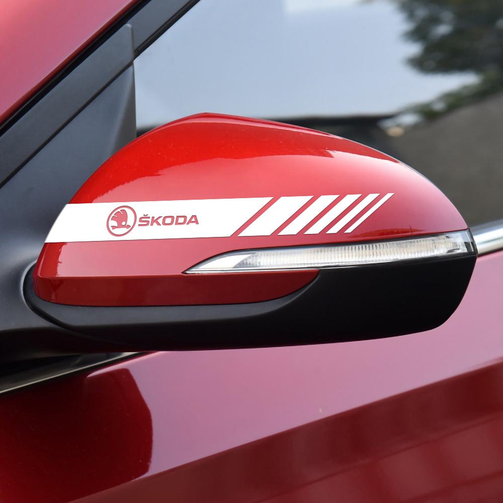 2 Stück Auto Styling Karosseriestreifen Beide Seiten Tür Seitenleisten Aufkleber Für Skoda Kodiaq Octavia Fabia Rapid Superb SCALA Kamiq Kapoq