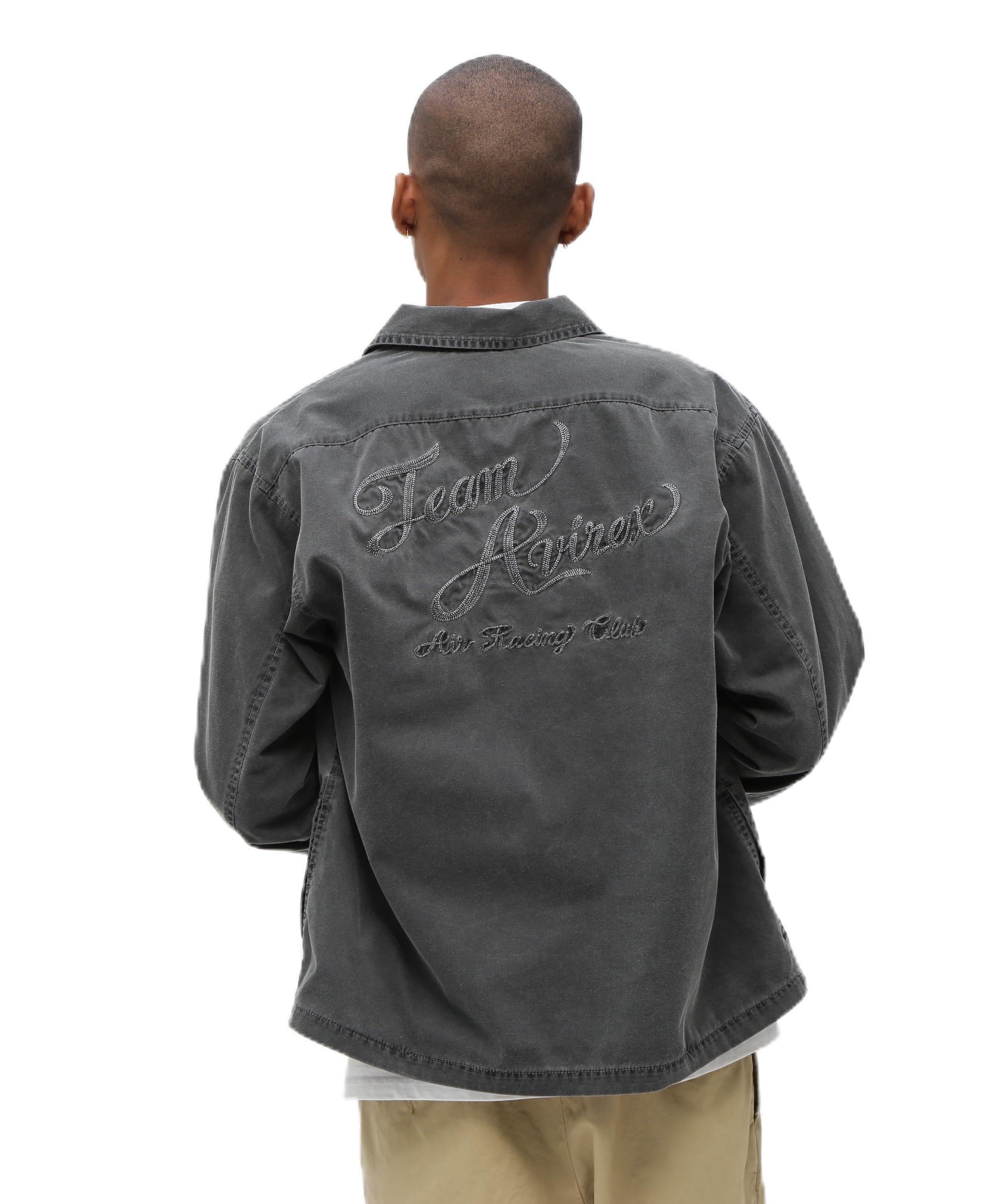 AVIREX A.A.R.C FADED EMB WORK JACKET men s L size 410 charcoal 783-6152009