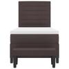 Boxspring Bed with Headboard Dark Brown 90 x 190 cm Fabric