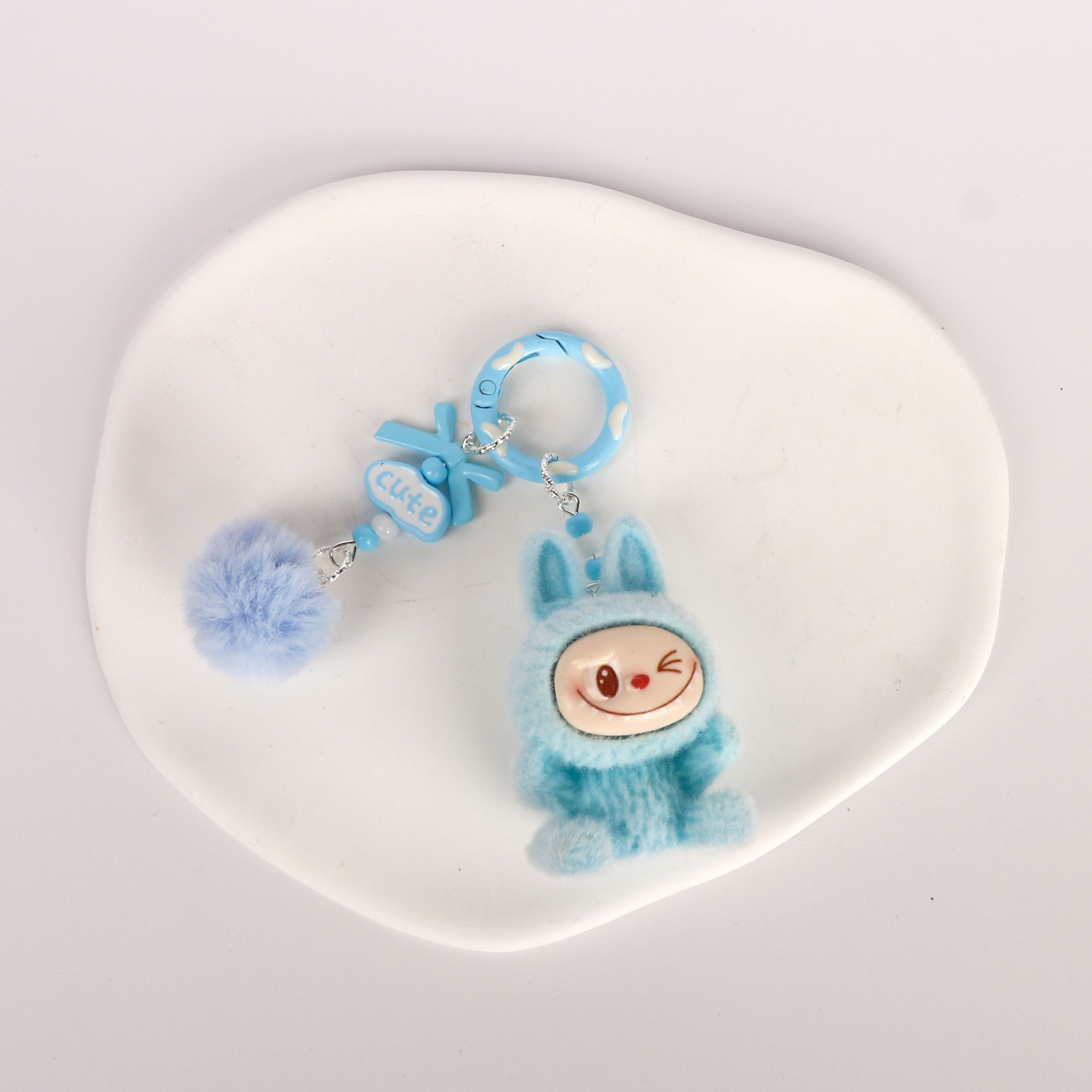 

Новый плюшевый мини-брелок для ключей Labubu Labubu, кулон на сумку, милый подарочный кулон 2