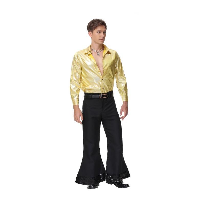 Halloween Couple Suit Vintage Disco Costume 80 Hip Hop Singer Stage Dress