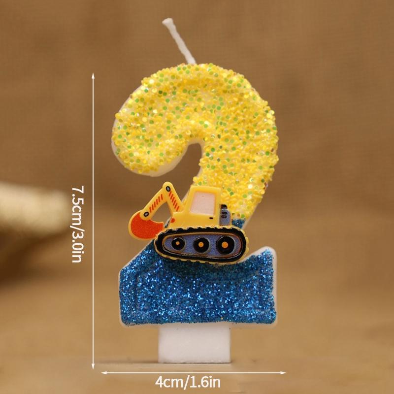 Snowflake Decor Number Candles Birthday Number Candles 0-9 Digital Cake Topper Birthday Christmas Party Decor Baby Shower