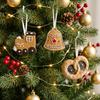 1/2/3Pcs Creative Christmas Hanging Decoration Painted Unique Shape Christmas Tree Hanging Pendants Handcrafted DIY Charms