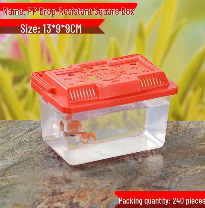Transparent Multi-Size Handheld Pet Breeding Box and Tank for Turtles, Goldfish, and Hamsters