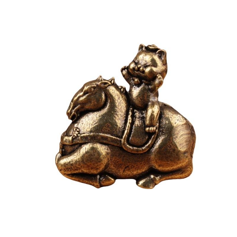 Riding Pony Cross-Border Small Brassware Creative Craft Chinese Style Ornament Brass Horse R