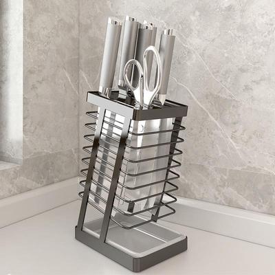 304 Stainless Steel Kitchen Knife and Utensils Holder, Draining Rack for Countertop.
