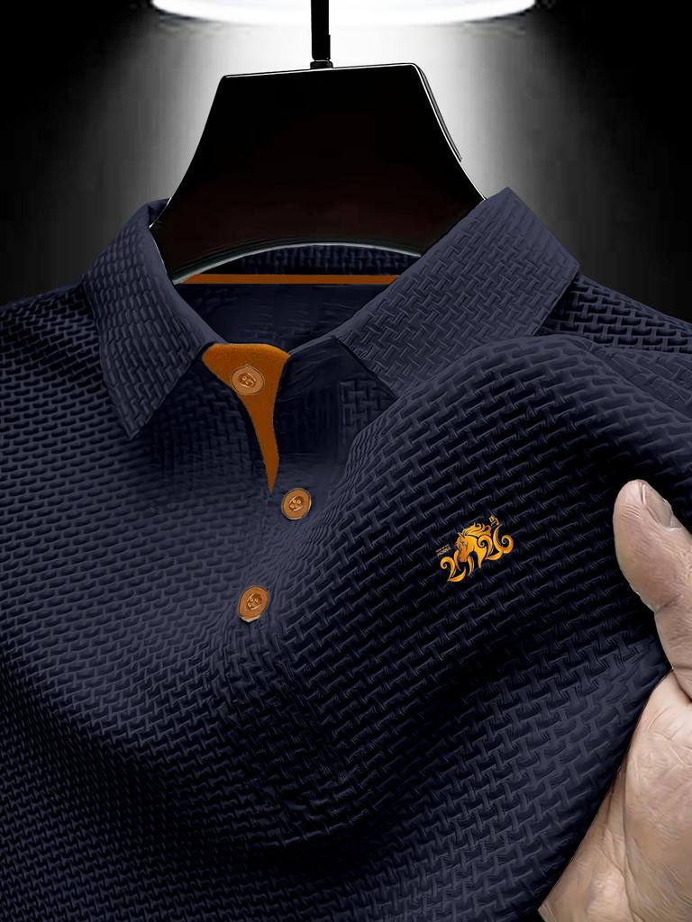 Men's Quick-Dry Polo Shirt Summer Stand Collar Golf Casual Top Cool & Breathable