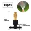 10PCS 4/7PVC Outdoor Misting Cooling System Kit with 1/4" Brass Adjustable Atomizer Sprinkler Heads
