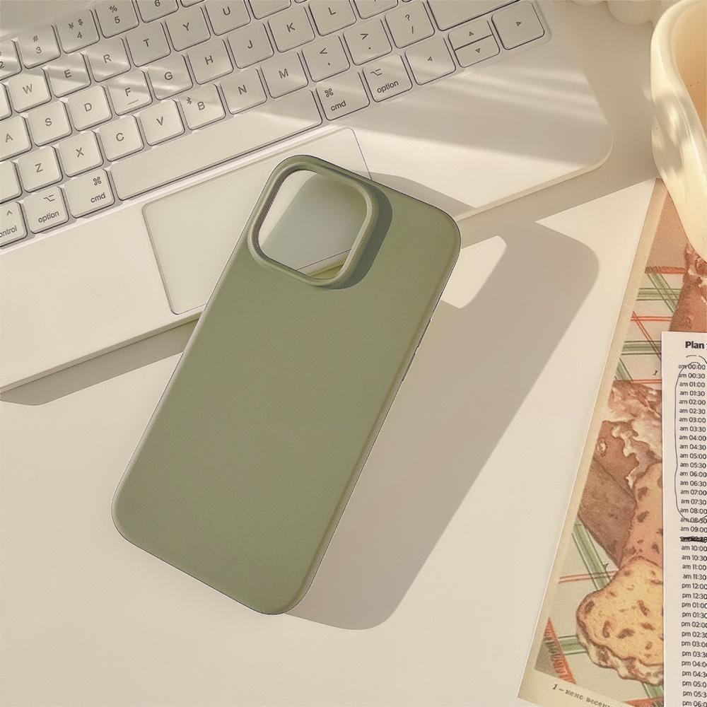 Capa de Celular iPhone 16 de Silicone Líquido Verdadeiro 14promax Coreana 12 Premium 13 Cor Sólida 11