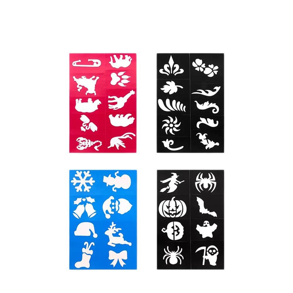 Body Paint Stencils Multi-Color Reusable Drawing Template Spray Painting Stencil Kit