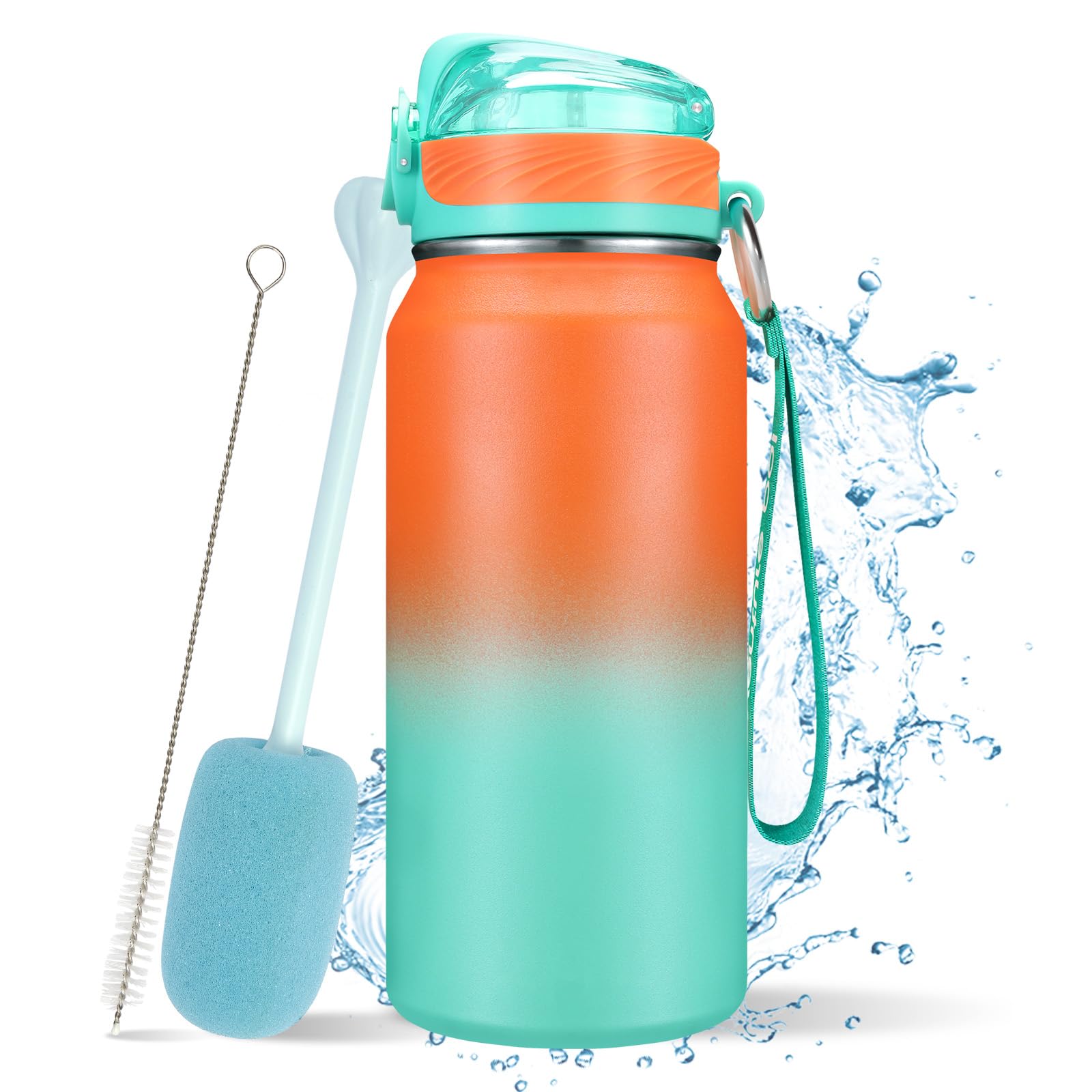 

BottHealth 700ml Stainless Steel Water Bottle with Straw, One-Touch Operation, SUS316 Vacuum Insulated, Leak-Proof, Perfect for Mountain Climbing,