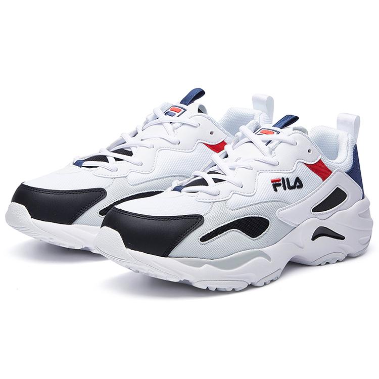 Fila Tracer Mesh, Textile Comfortable Round Toe Cushioning Abrasion Resistant Breathable Low Top Chunky Sneakers Men's F12M041104FWB