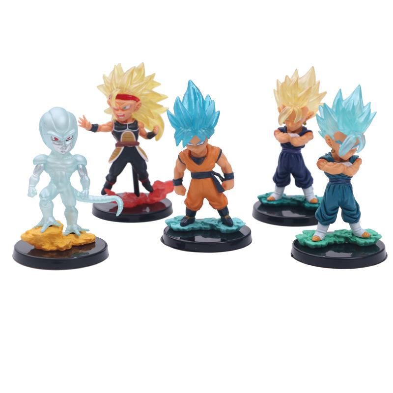 6Pcs/1Set Anime Dragon Ball UG Gacha Series Figure Son Goku Vegeta Broli Set Model Toy Gift Collection Aciton Figure PVC