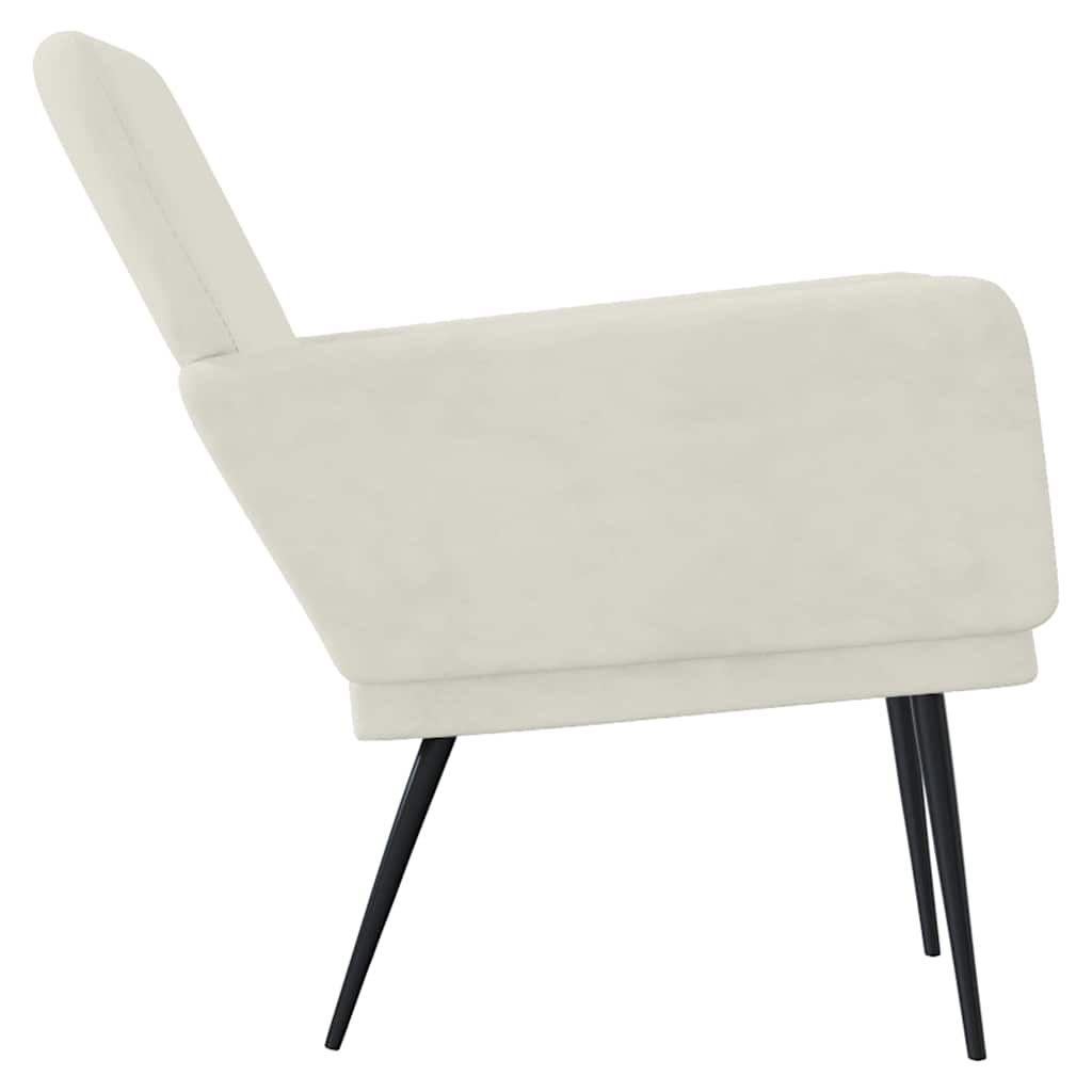 Cream Velvet Armchair 62 x 79 x 79 cm