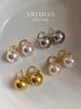 French High-End Australian South Sea Pearl Ear Cuffs: Luxury Women's Niche Design Socialite Earrings.