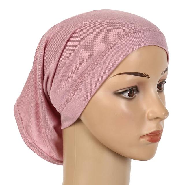 Muslim Underscarf Turban Hijab Ninja Inner Hat Women Chemo Cap Hair Loss Cover Beanie Bonnet Headwear Stretch Head Scarf Wrap