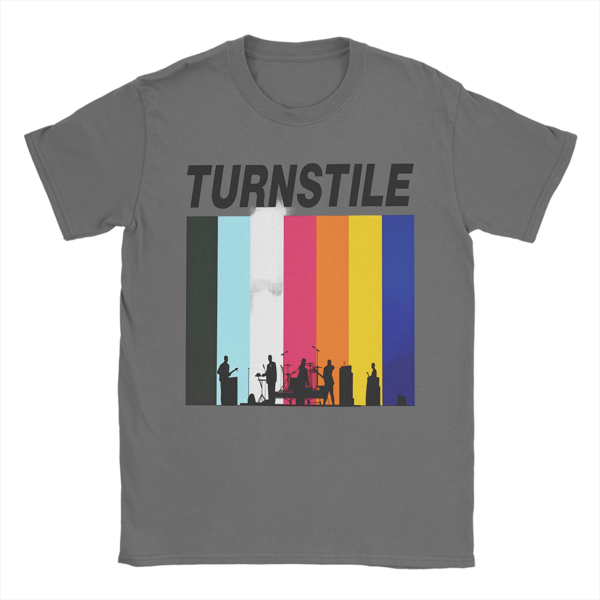 

Turnstile DOUBLE RAINBOW T Shirt for Men Cotton Leisure T-Shirts Crewneck Tees Short Sleeve Clothes Gift Idea 3XL