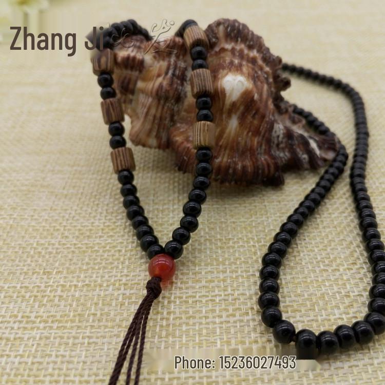 Jade Beaded Chicken Wing Wood Lanyard – Zen Buddhist Bracelet  Jewelry Gift