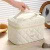 Fashion Cotton Makeup Bag Storage Organized Spacious Beauty Case With Zippered Quilted Cosmetic Bags