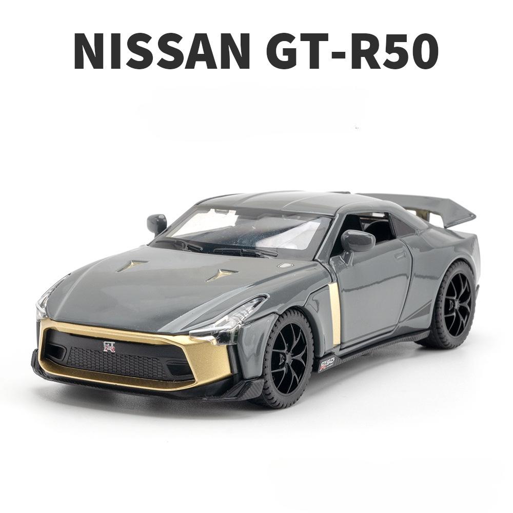

1:32 Nissan GT-R50 Model Car Toy Alloy Diecasts Metal Super Sport Cars With Sound Light Vehicle Toys for Boys Gifts Collection