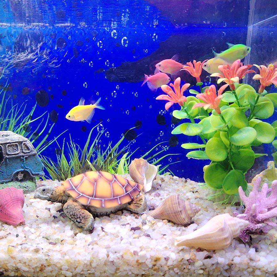 Artificial Polyresin Aquatic Sea Turtle Tortoise Aquarium Ornament Fish Tank Decoration Turtle Decor Turtle Pet Toys Mini Home