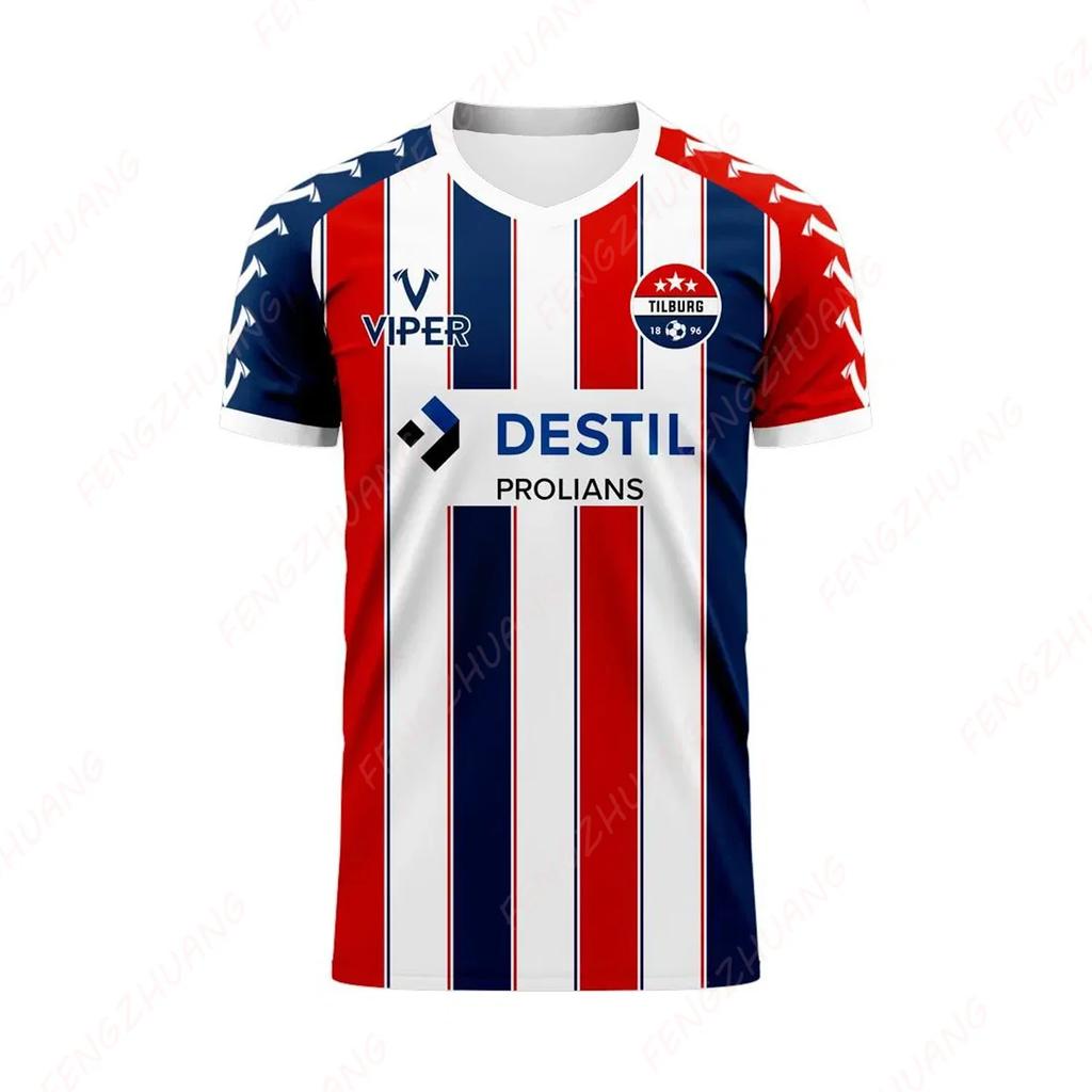 Willem II Home Concept Jersey Outdoor Sweat Absorbent Quick Dry Soccer Jersey Summer Classic Casual Loose T-Shirt