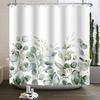 Spring Shower Curtain Green Leaf Floral Curtains For Bathroom Vines Butterfly Baththb Waterproof Polyester Bathroom Curtain