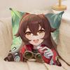Amber Cute Genshin Impact Cushion Cover Silky Short Plush Invisible Zipper Dustproof Sofa Pillow Case For Home Decor