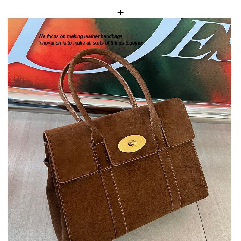 2025 Et Sac à Main Sac Cabas Cuir de Vachette Pleine Fleur Style Rétro Sac Fait Main