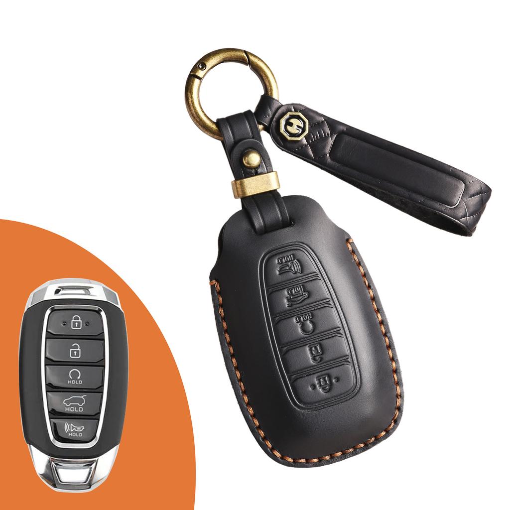 Car Key Cover for Modern Fista Key Bag Kustu Car Handmade Leather Case Buckle