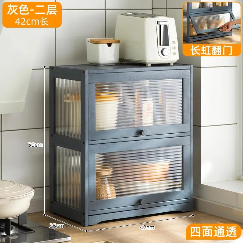 Badezimmer-Arbeitsplattenschrank aus Holz für die Küche mit 2 Fenstertüren, Mehrzweck-Aufbewahrung für Gewürzgläser, Schminktisch, Schönheitszubehör