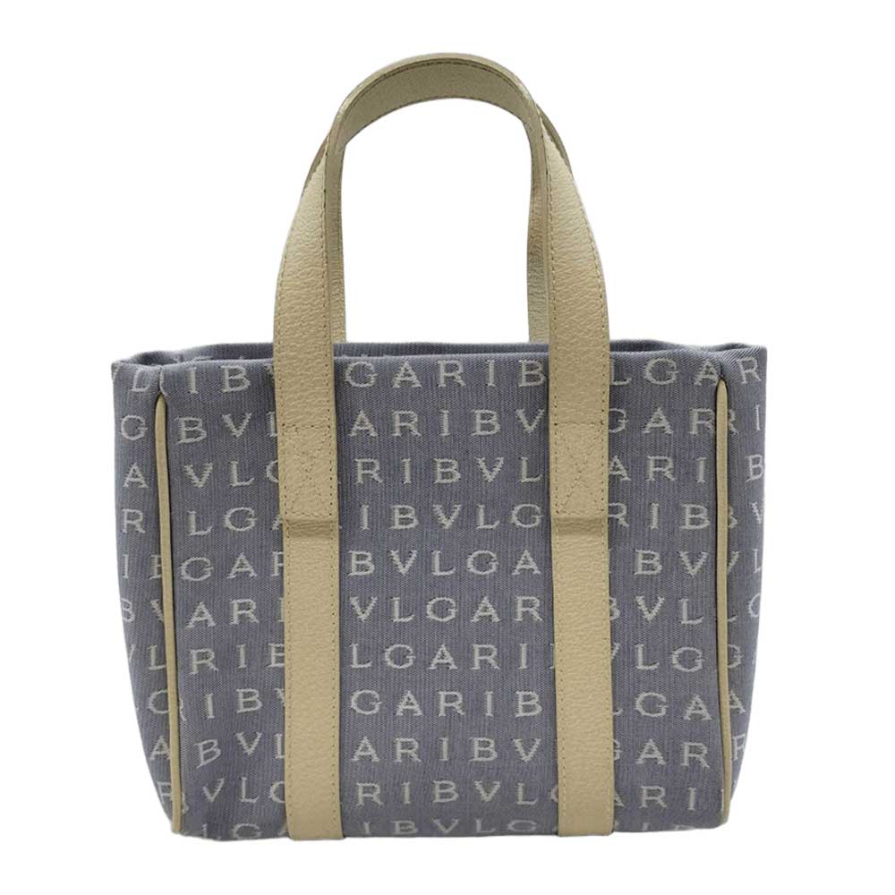 Used BVLGARI Logo maniaHandbag Canvas Women