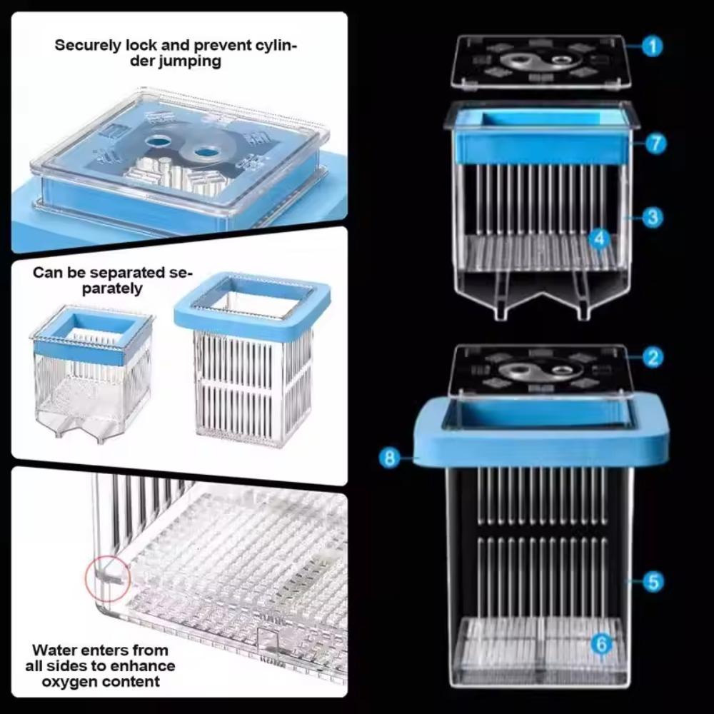 Permeable Floating Hatching Box Transparent Aquatic Life Hatchery Guppy Breeder Box  Fish Breeding