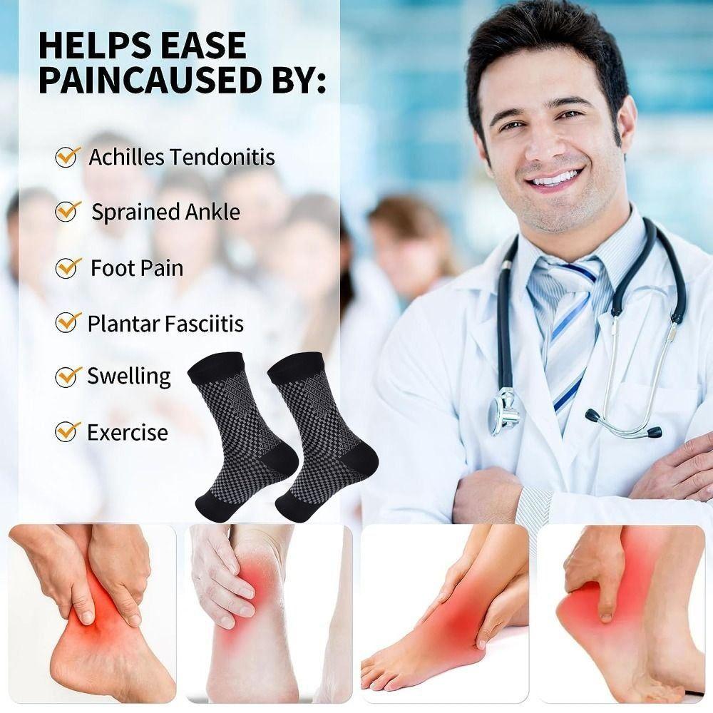 Nylon Neuropathy Socks Foot Protection Compression Ankle Socks  Running