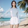 Women's Long Sleeve Conservative Tummy Control Two-Piece Swimsuit - Slimming Swimwear, 2025 Edition for Summer and Hot Springs.