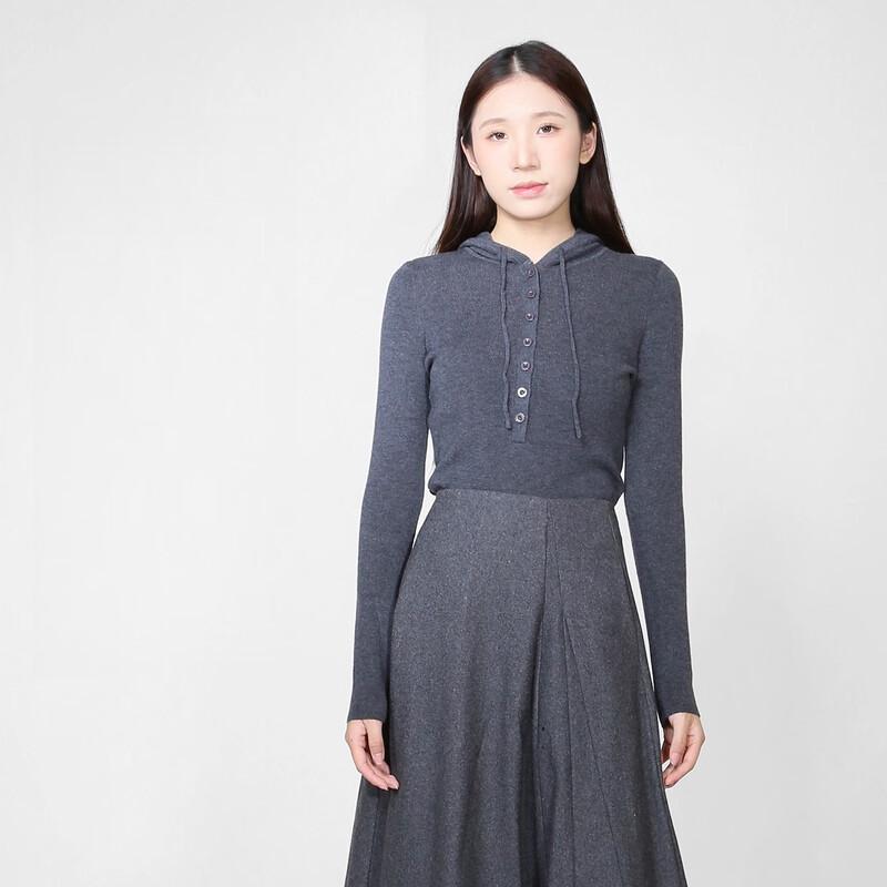 

Women s Pullover Hooded Knit Sweater S