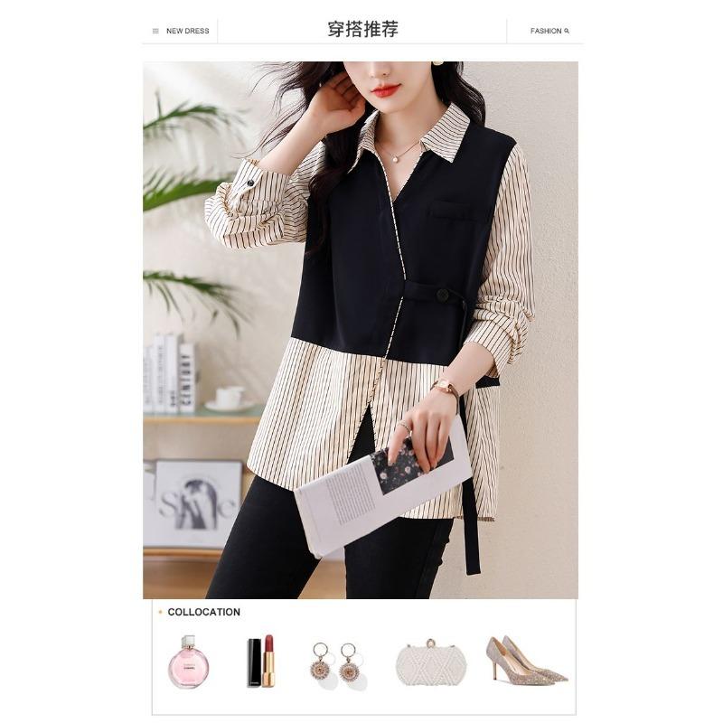 Übergröße Shirt Damen Langarm Frühling und Herbst Neues Nischen Design Top