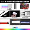 4 In 1 Car Interior Lights App Control Bluetooth-Compatible LED RGB Music Sync Ambient Lighting Kit