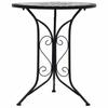 Table de bistro - vidaXL - Mosaïque - 61 cm - Fer laqué - Céramique - Résistante aux intempéries