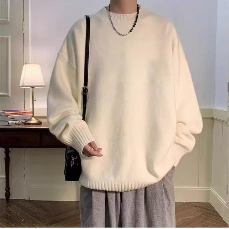2026 Autumn/Winter Men s Casual Simple Knit Hong Kong Style Pullover M