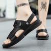 Klasyczne Męskie Modne Sandały Letnie Oddychające Antypoślizgowe Klapki Outdoorowe PU Miękka Podeszwa Buty Plażowe Retro Męskie Japonki