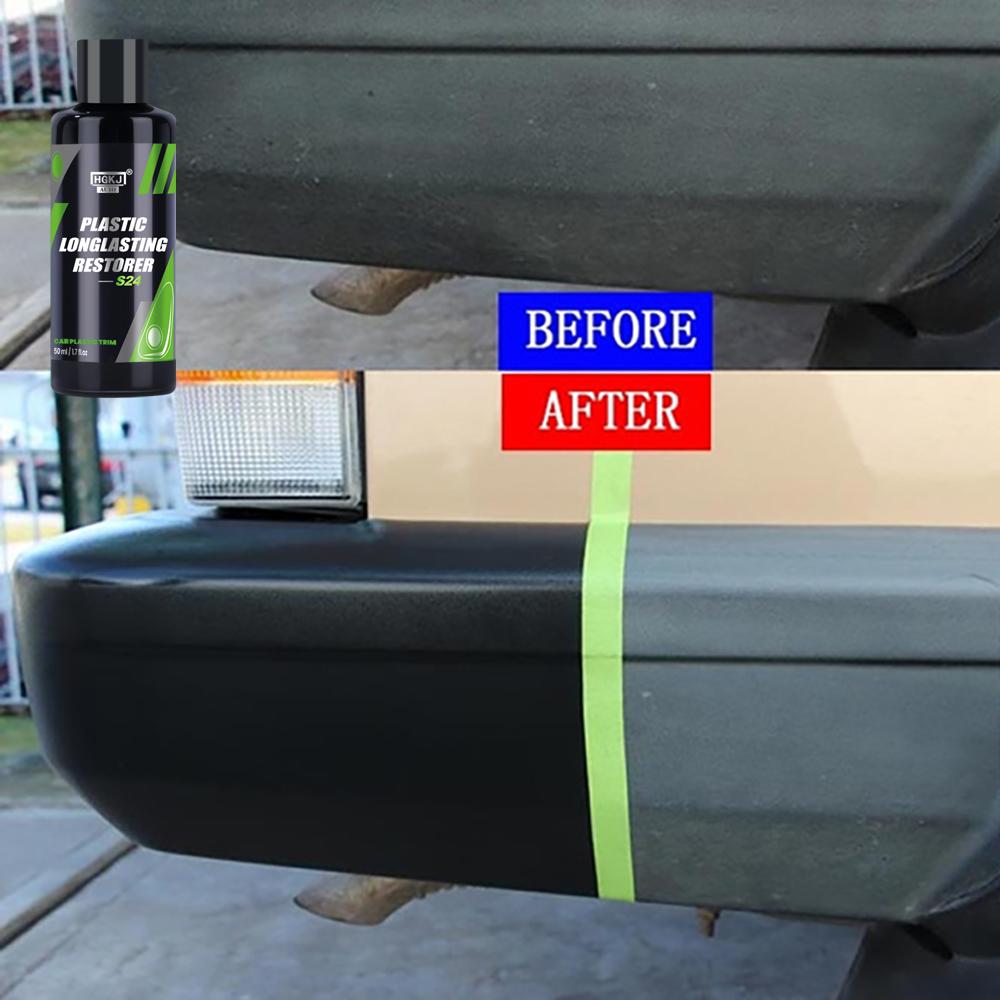 HGKJ S24 Obnovovač plastů Dlouhotrvající Hydrofobní tekutý přípravek na plasty a lišty Sada Povlak Opravář klávesnic Čistič Renovátor pro detailing automobilů