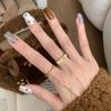 Light Luxury High-Grade Brushed Starry Dot Ring Niche Design Super Flash High Color Retention Real Gold Electroplating Temperament Index Finger Ring