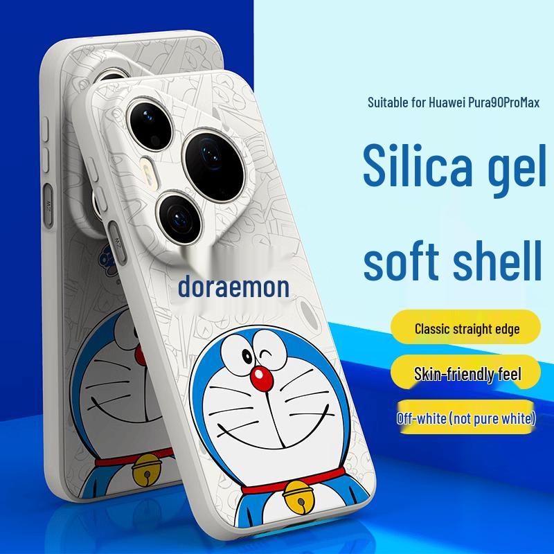 Doraemon Silicone Phone Case for Huawei Pura 90 Pro Max Huawei Pura 90 Pro Max