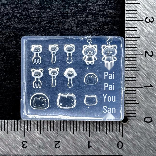 Cartoon Animal & Snowman Silicone Mold for Nail Art